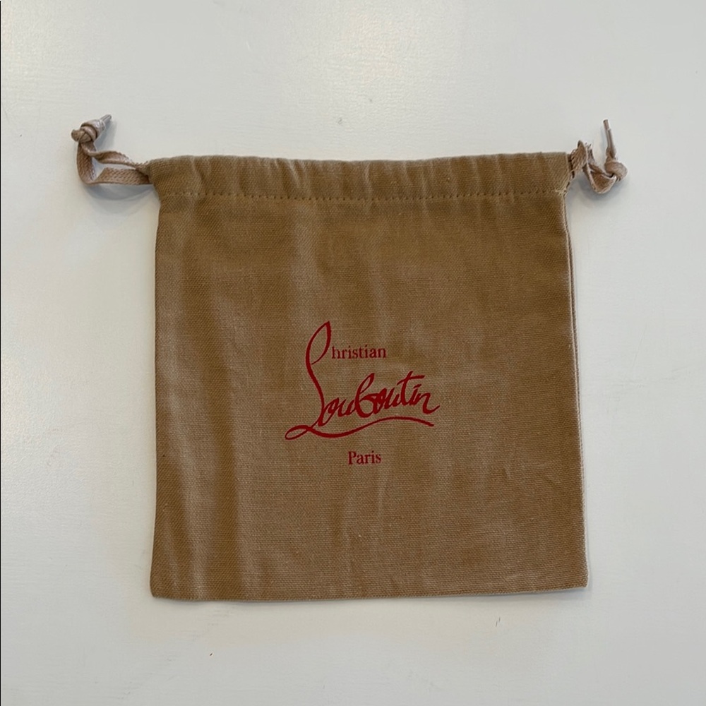 Christian Louboutin Dust Bag Drawstring Travel Storage Case Wallet 8" x 8" NEW
